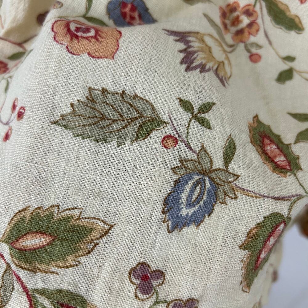 Vintage Linen Floral Mom Shorts Cottagecore Countrycore Yellow Size 12 - Picture 3 of 7